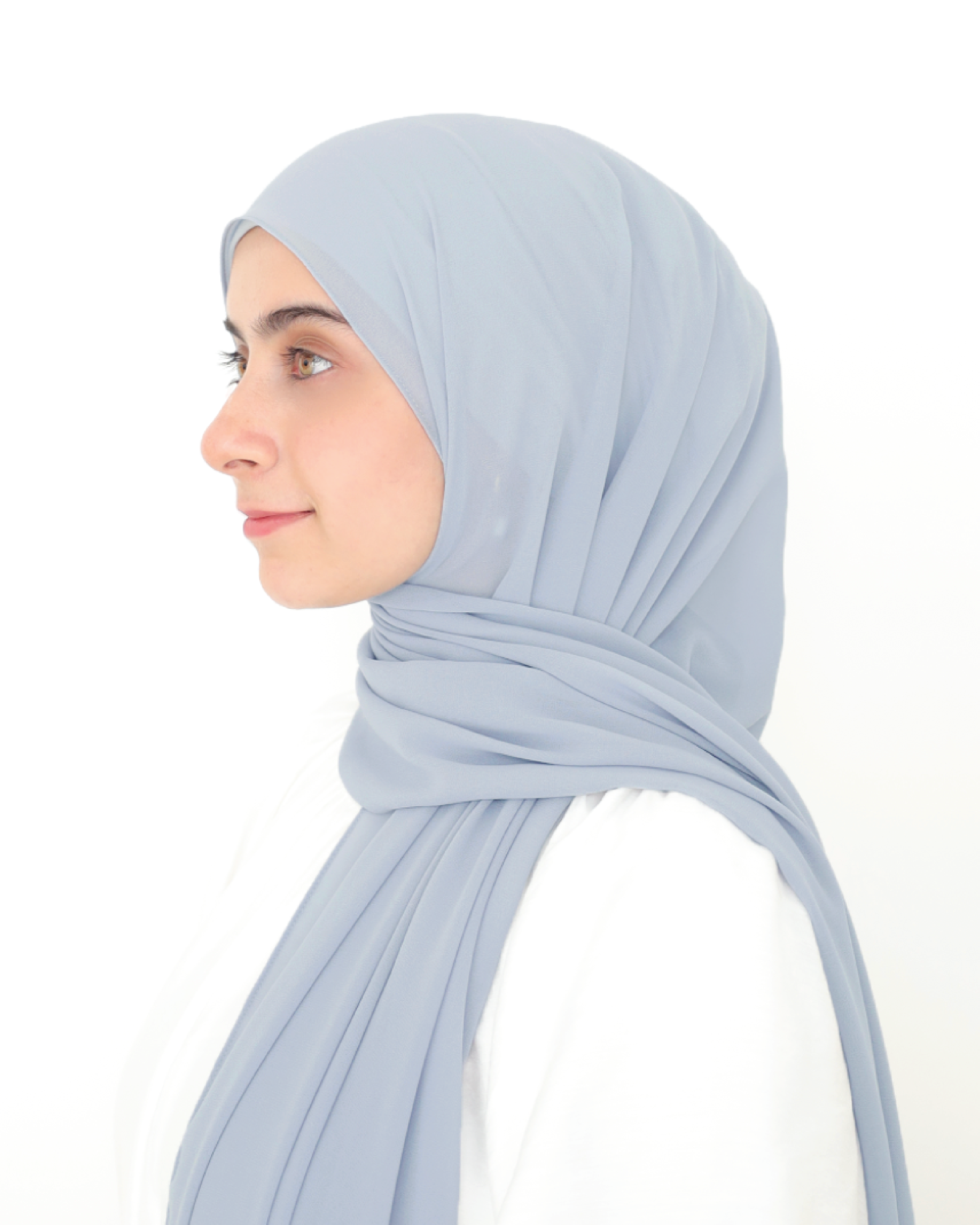 ORKED INSTANT SHAWL PLAIN - MIST BLUE