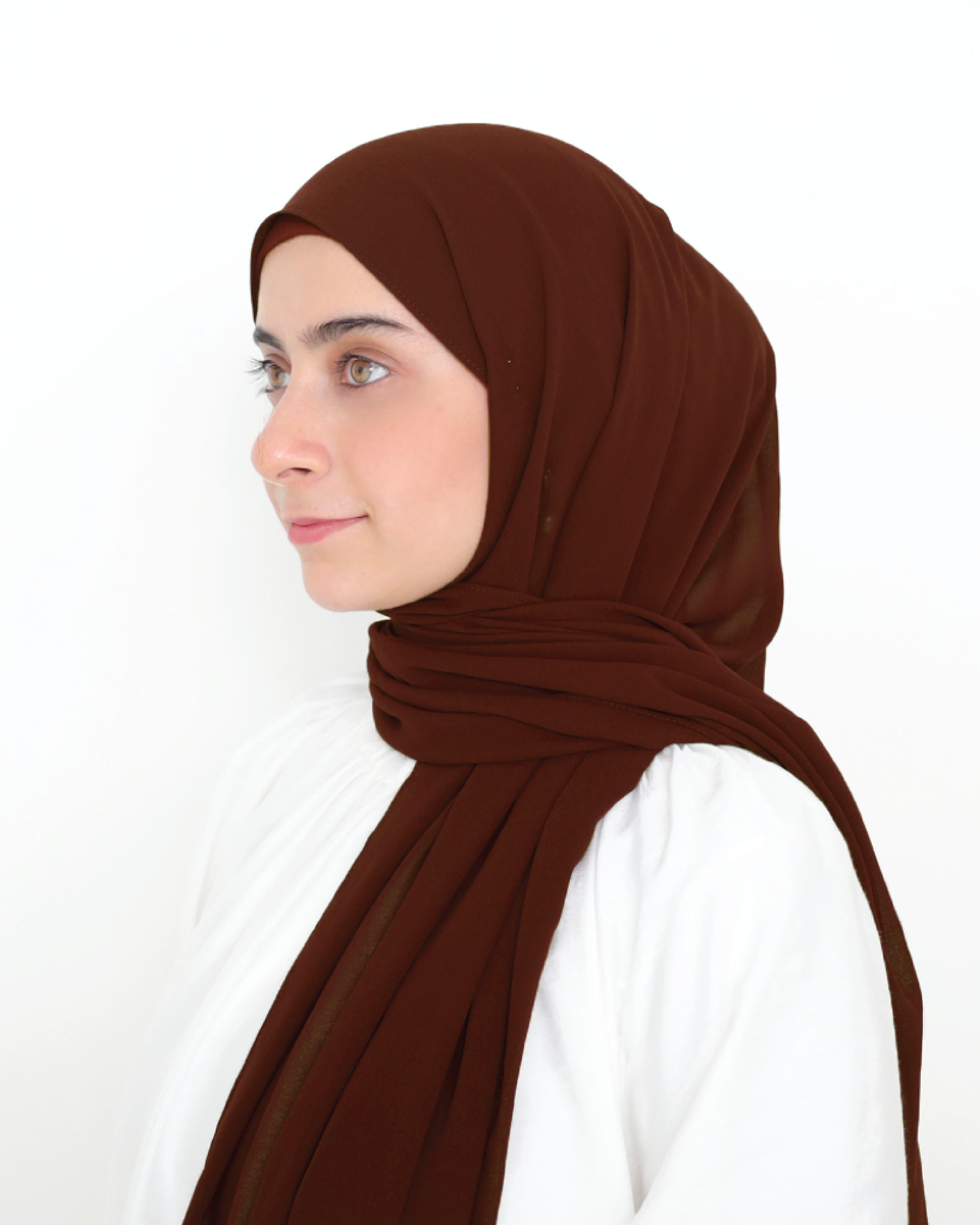 ORKED INSTANT SHAWL PLAIN - GINGER BROWN