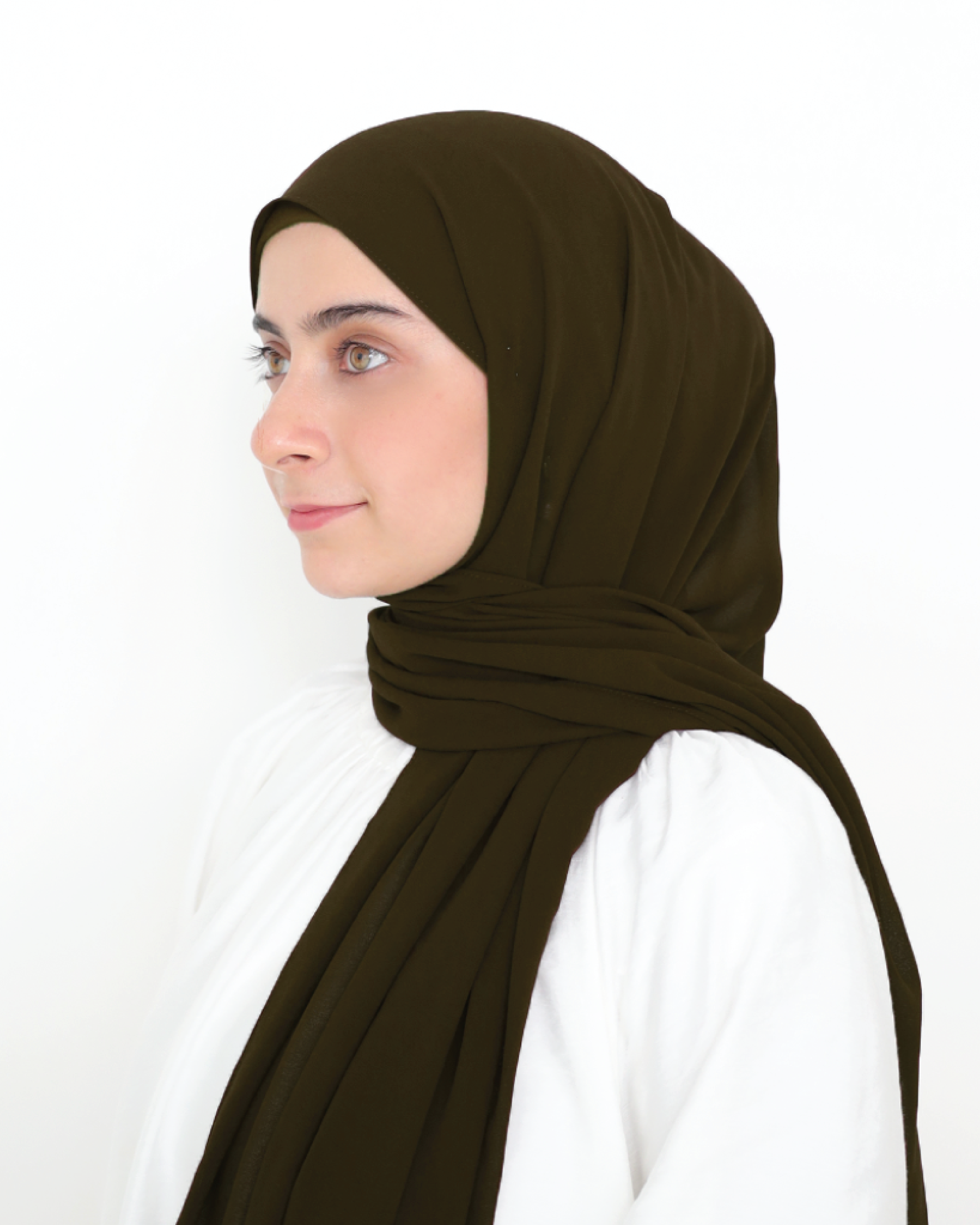ORKED INSTANT SHAWL PLAIN - DARK MATCHA