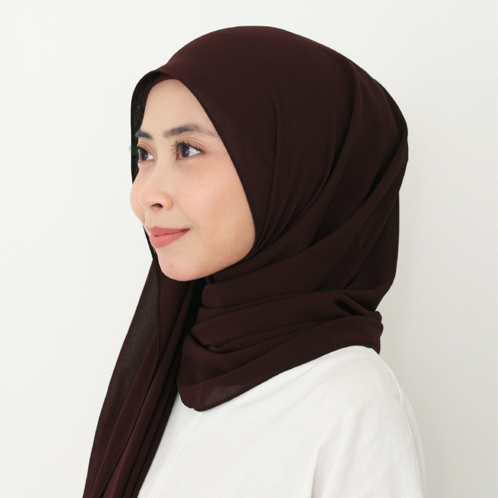 ALANA INSTANT SHAWL PLAIN - ESPRESSO