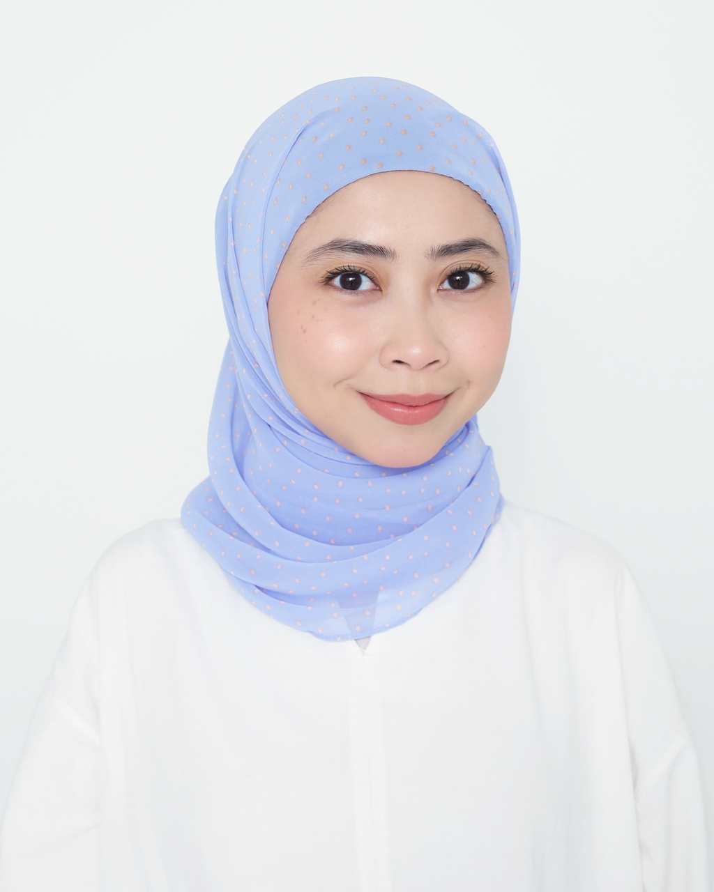 PRINTED INSTANT SHAWL - BLUE CIRCLE