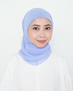 PRINTED INSTANT SHAWL - BLUE CIRCLE