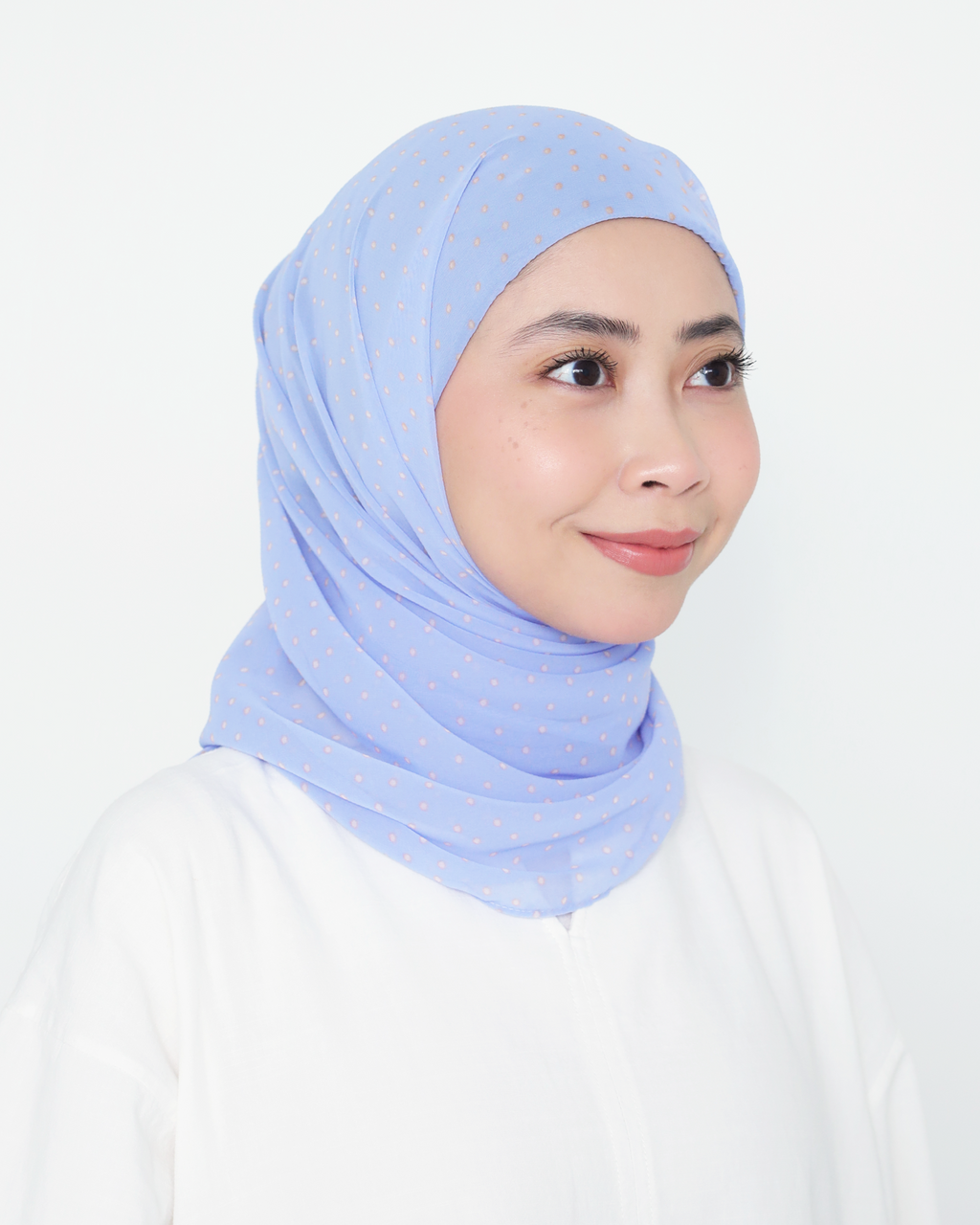 PRINTED INSTANT SHAWL - BLUE CIRCLE