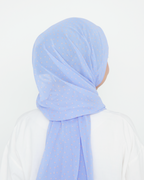 PRINTED INSTANT SHAWL - BLUE CIRCLE
