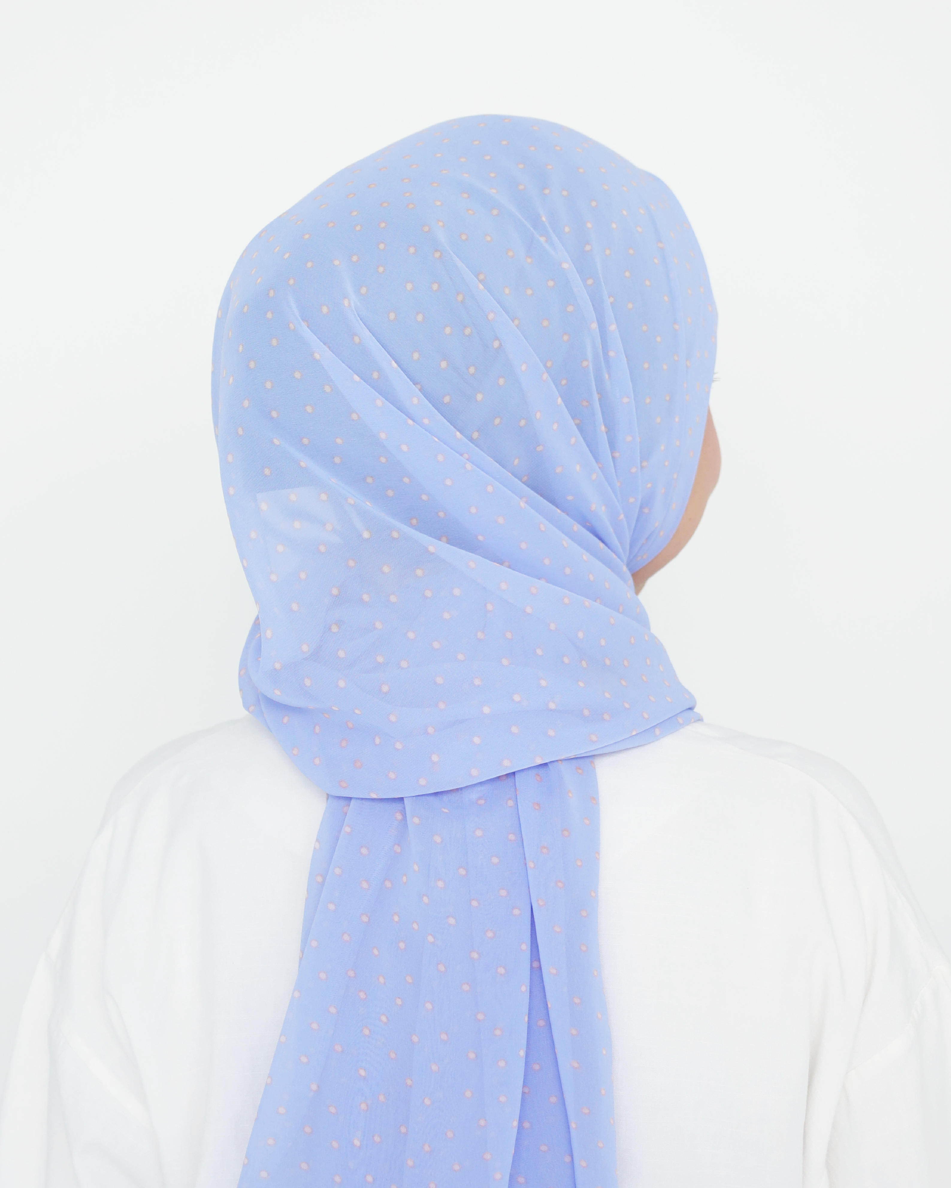 PRINTED INSTANT SHAWL - BLUE CIRCLE