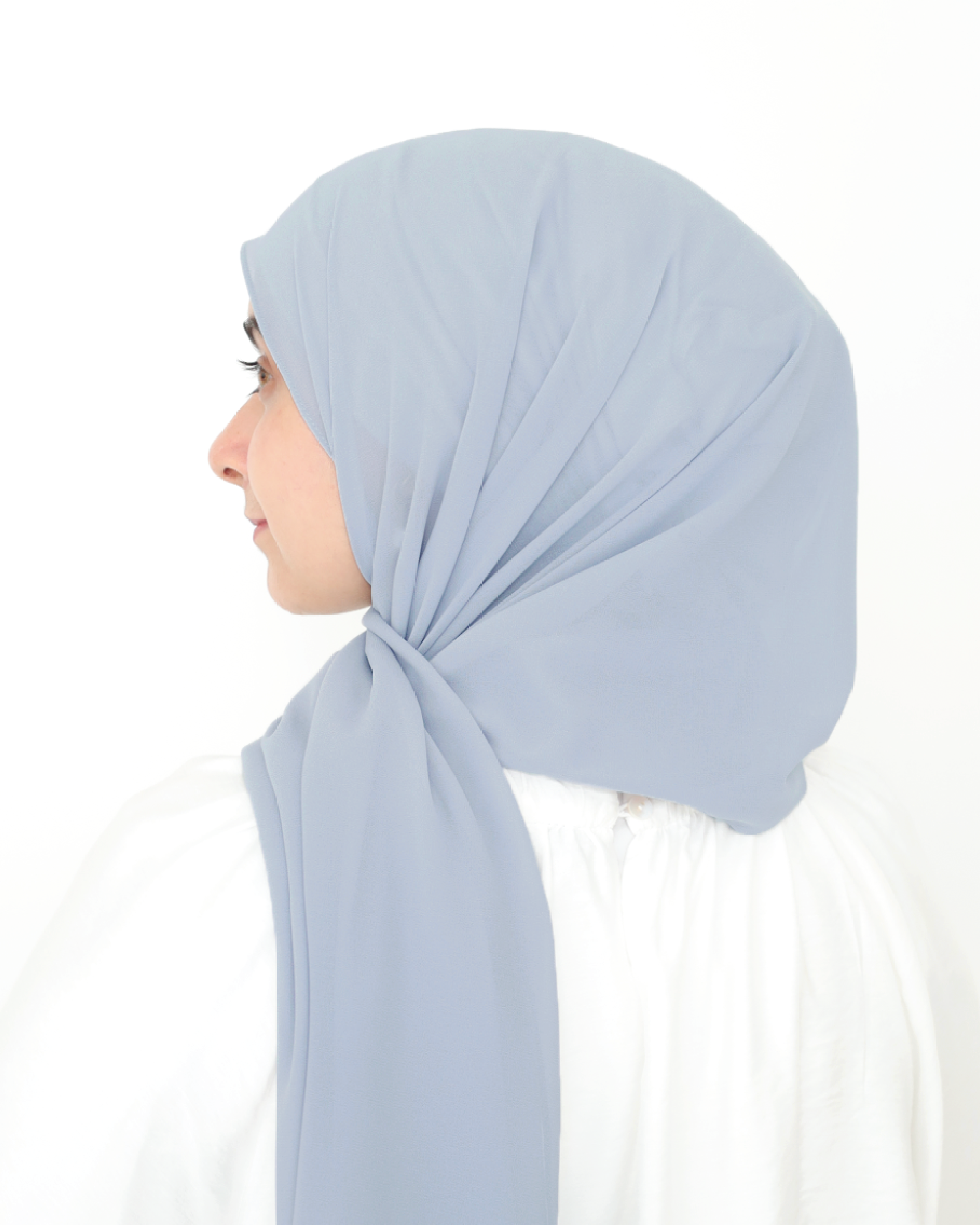 ORKED INSTANT SHAWL PLAIN - MIST BLUE