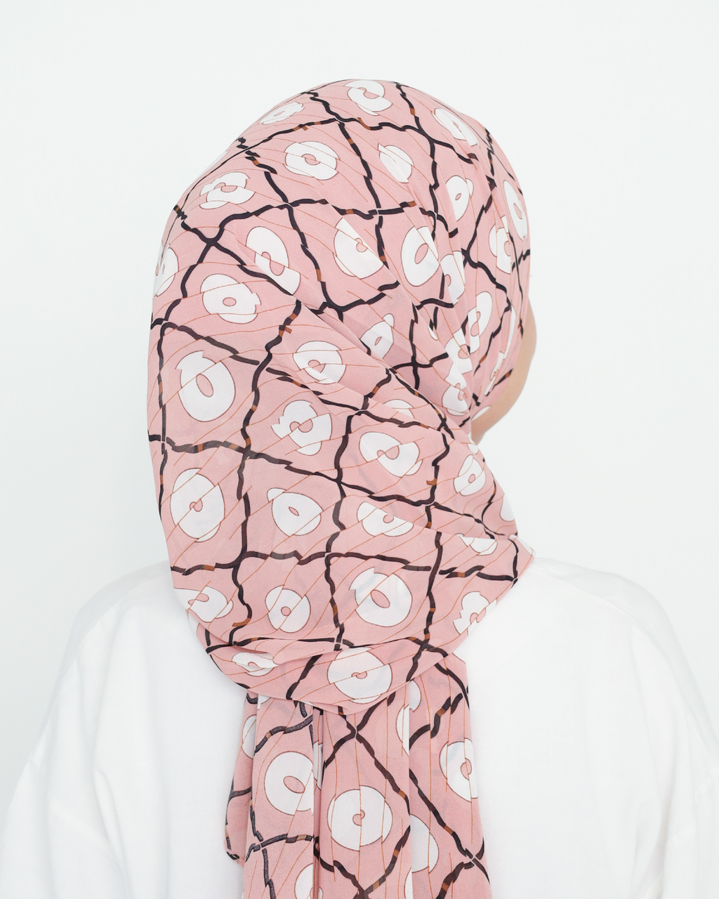 PRINTED INSTANT SHAWL - PINK DOODLE