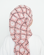 PRINTED INSTANT SHAWL - PINK DOODLE