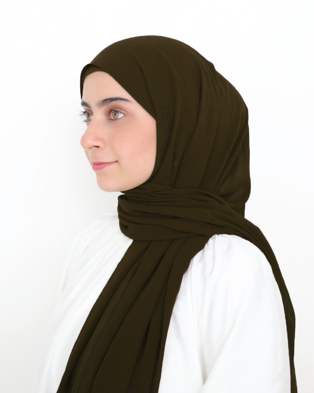 ORKED INSTANT SHAWL PLAIN - DARK MATCHA