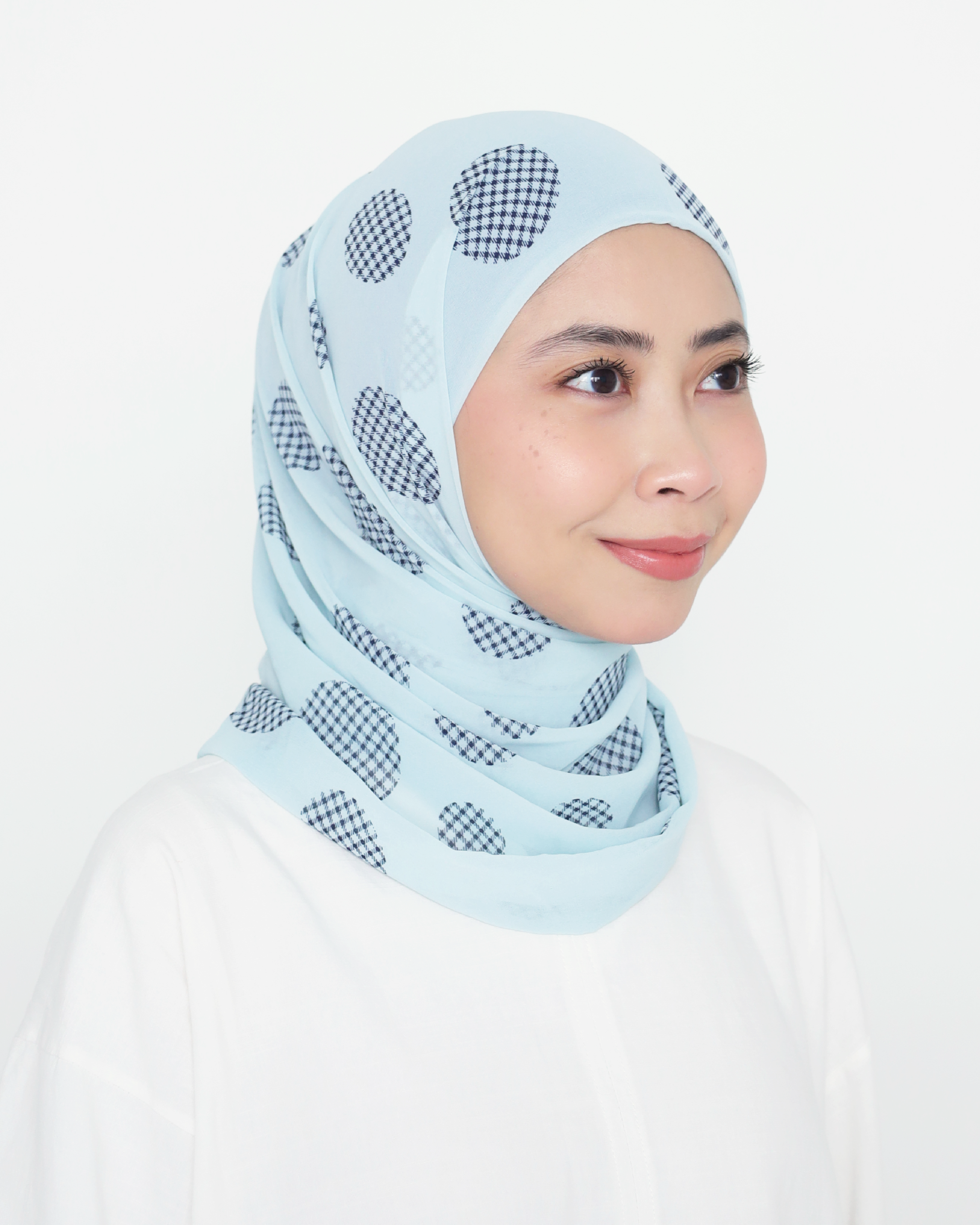 PRINTED INSTANT SHAWL - BLUE LAYLA