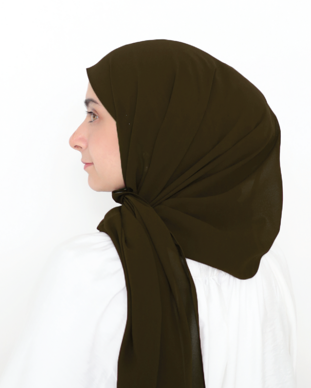 ORKED INSTANT SHAWL PLAIN - DARK MATCHA
