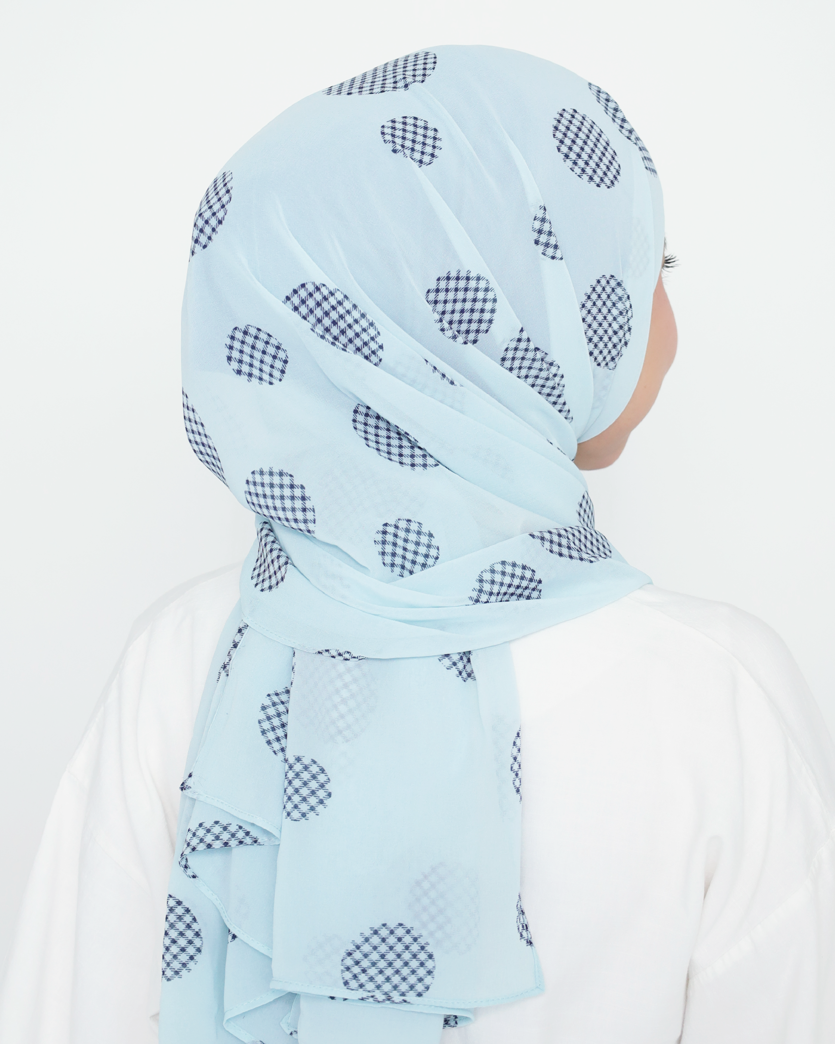 PRINTED INSTANT SHAWL - BLUE LAYLA