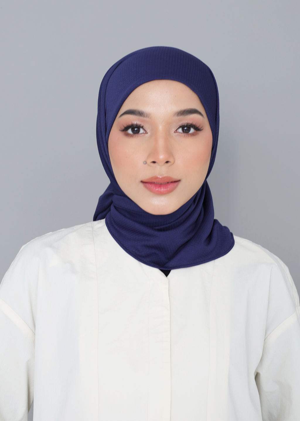 ELZA ACTIVE INSTANT HIJAB - BLUE BLACK