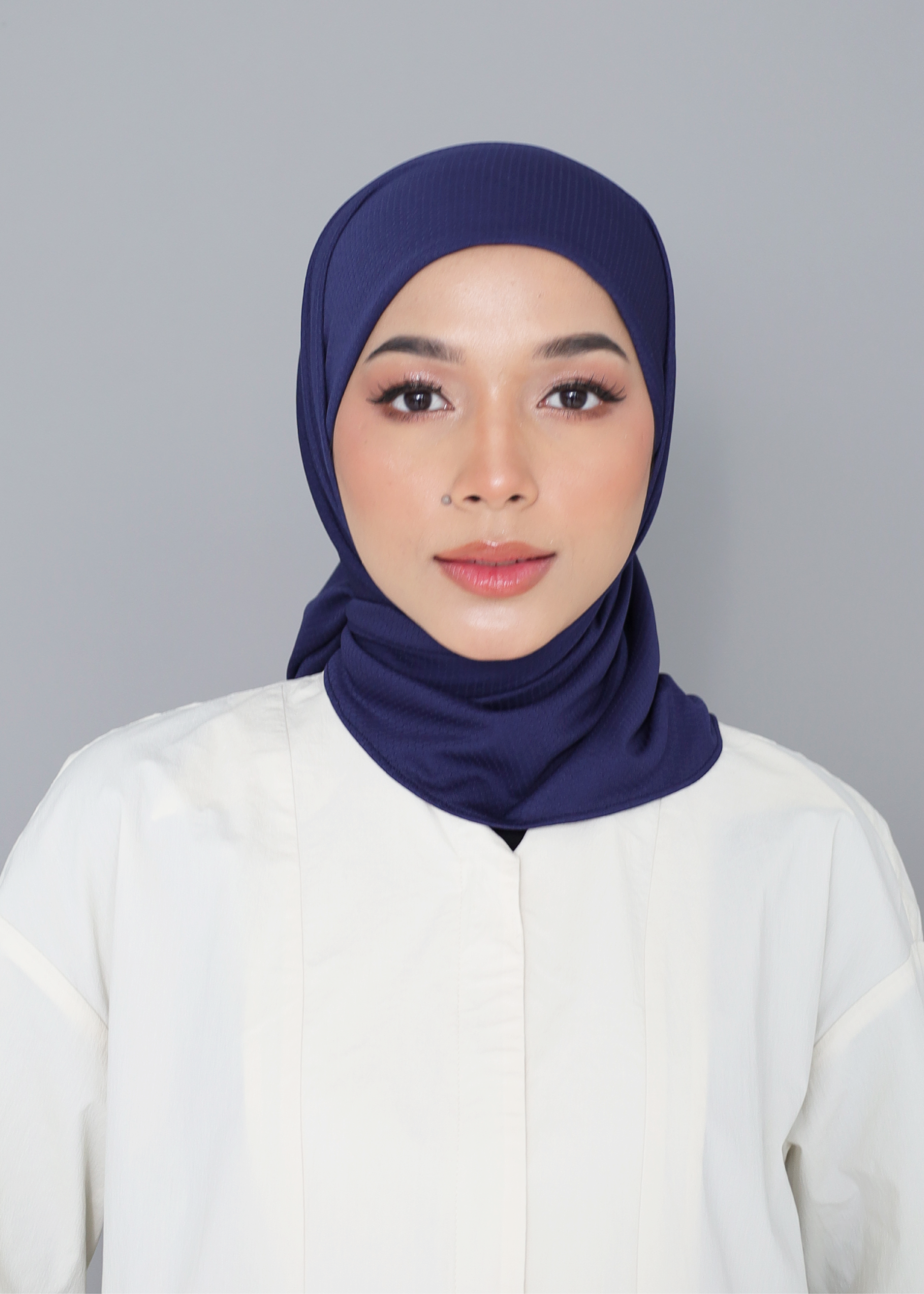 ELZA ACTIVE INSTANT HIJAB - BLUE BLACK