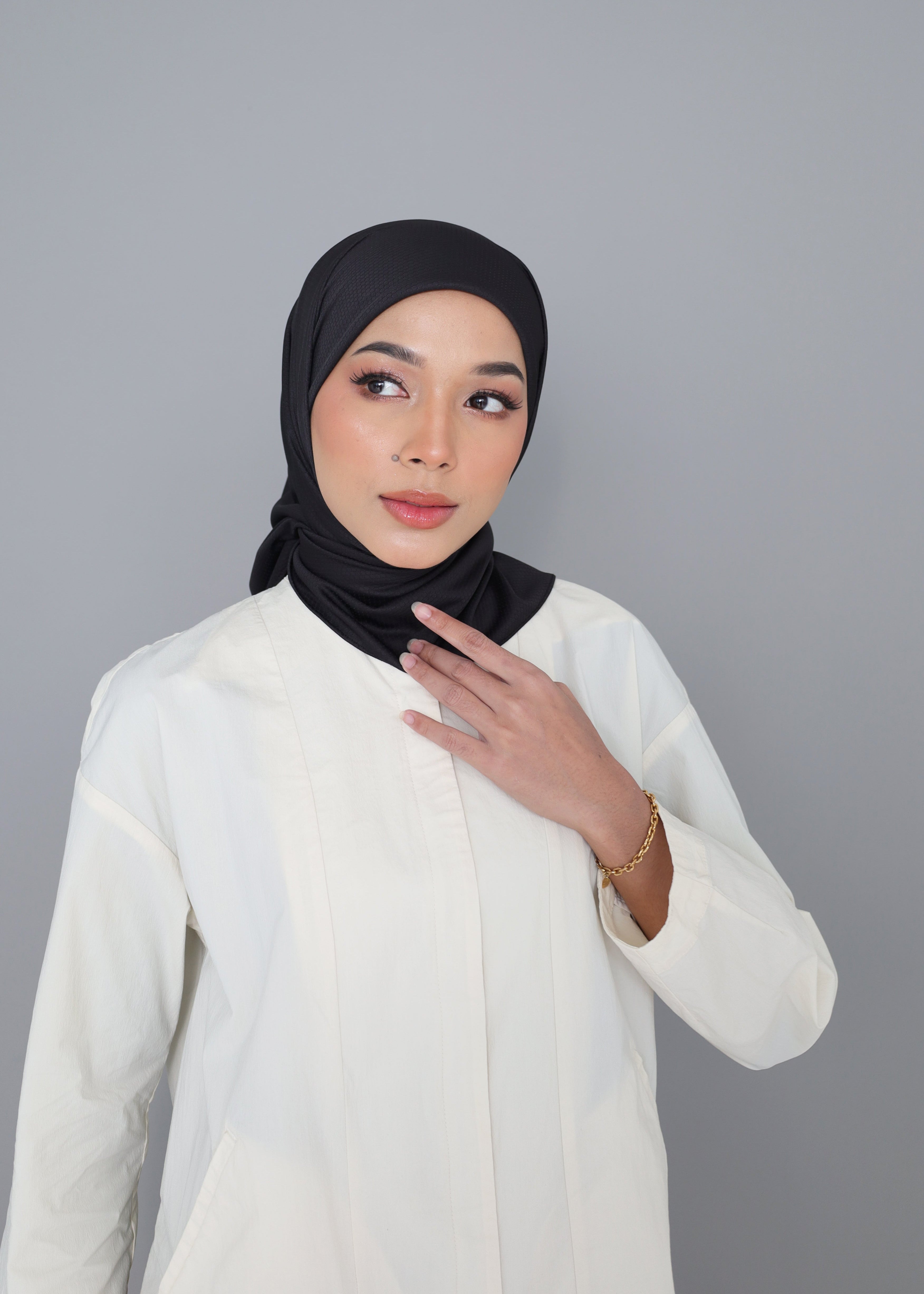 ELZA ACTIVE INSTANT HIJAB - BLACK
