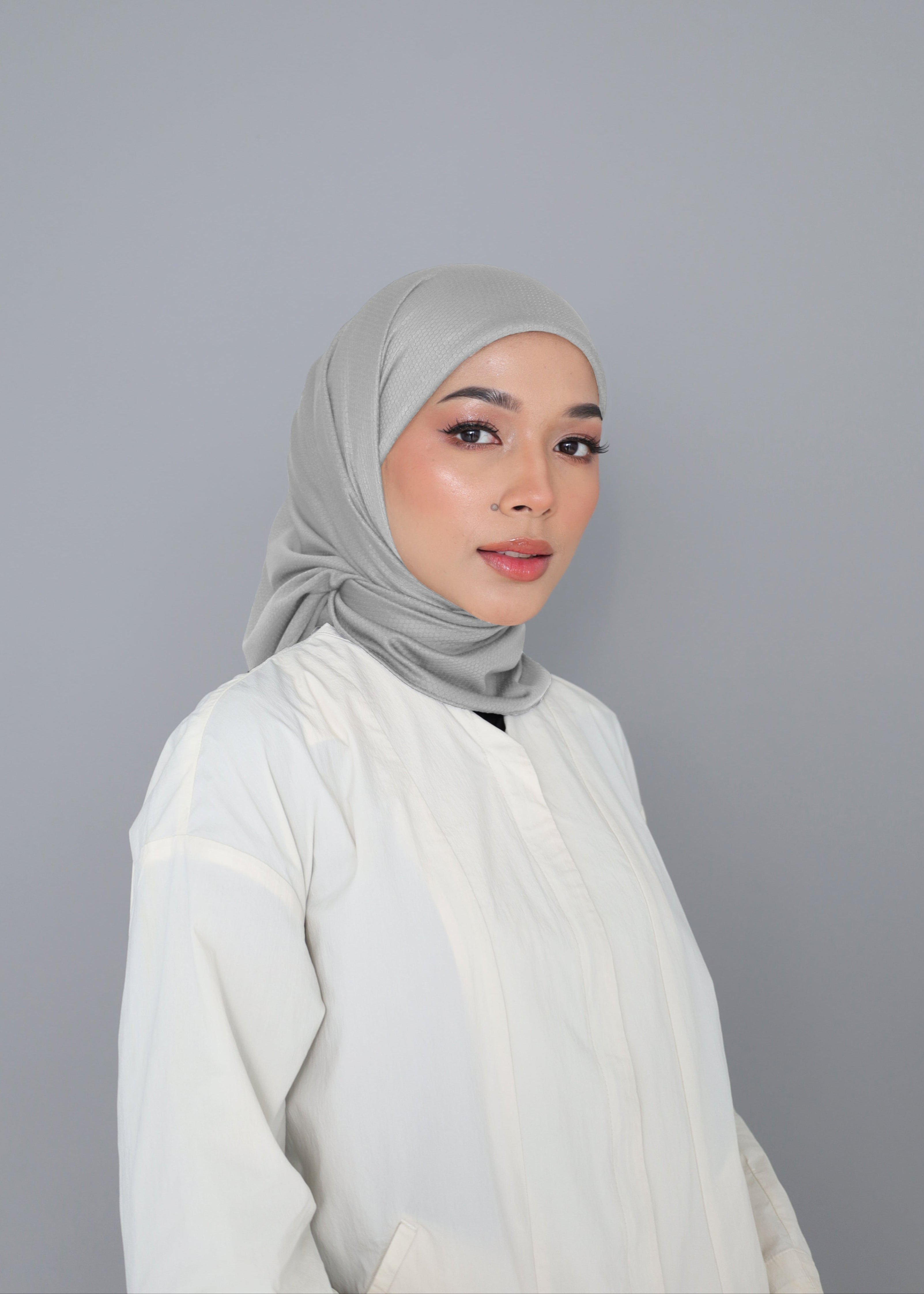 ELZA ACTIVE INSTANT HIJAB - LAUREL GREY