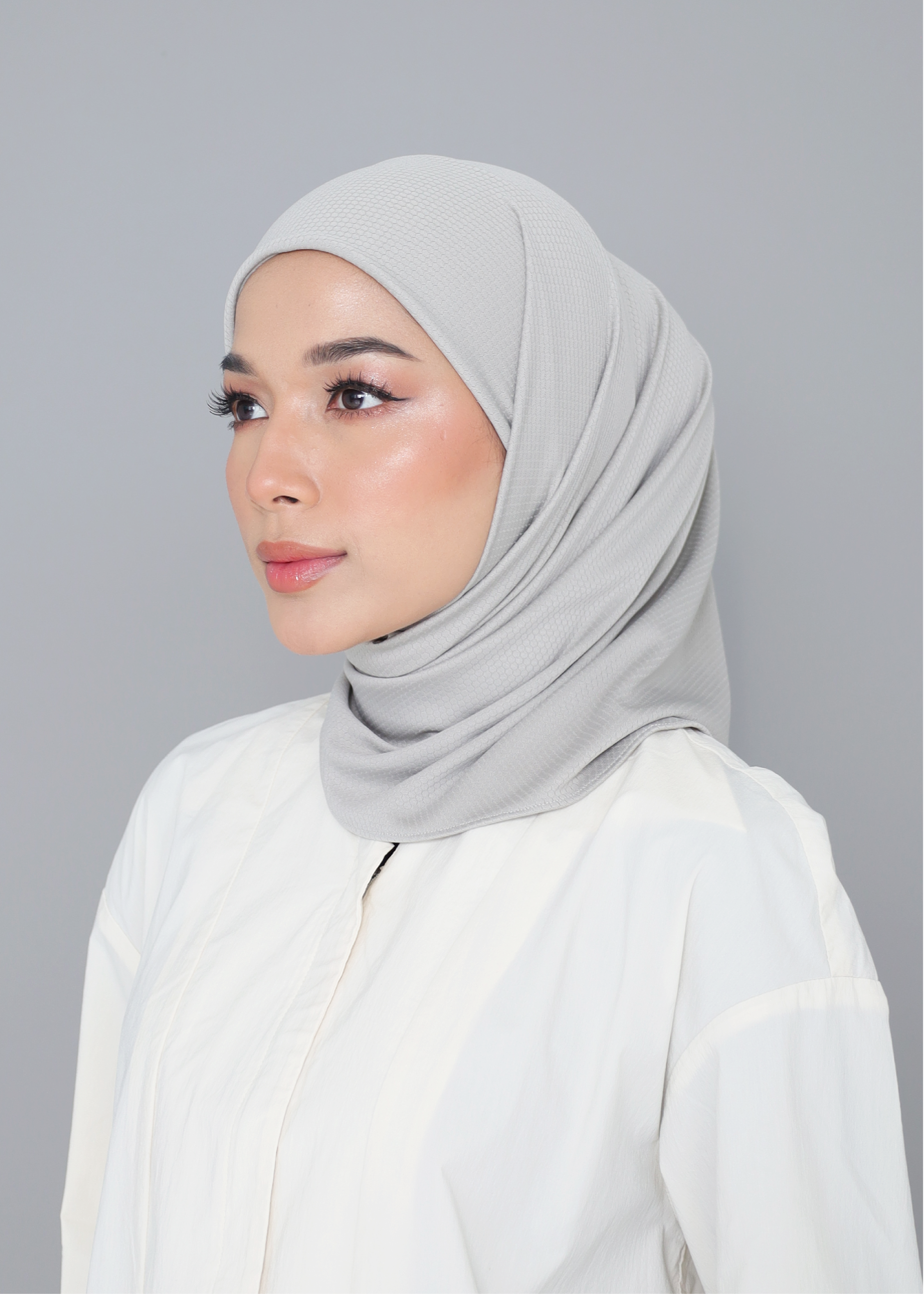 ELZA ACTIVE INSTANT HIJAB - LAUREL GREY