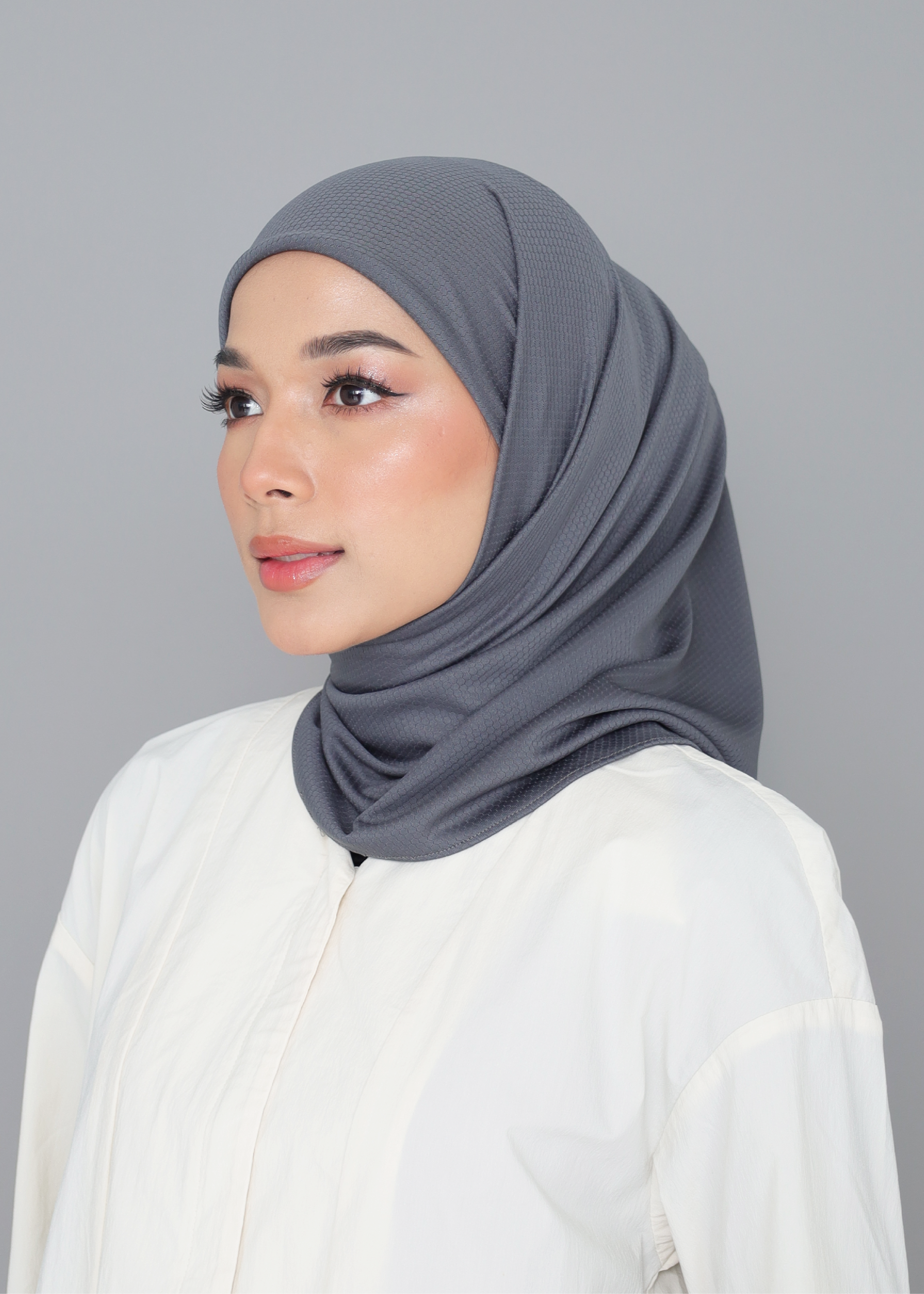 ELZA ACTIVE INSTANT HIJAB - GREY