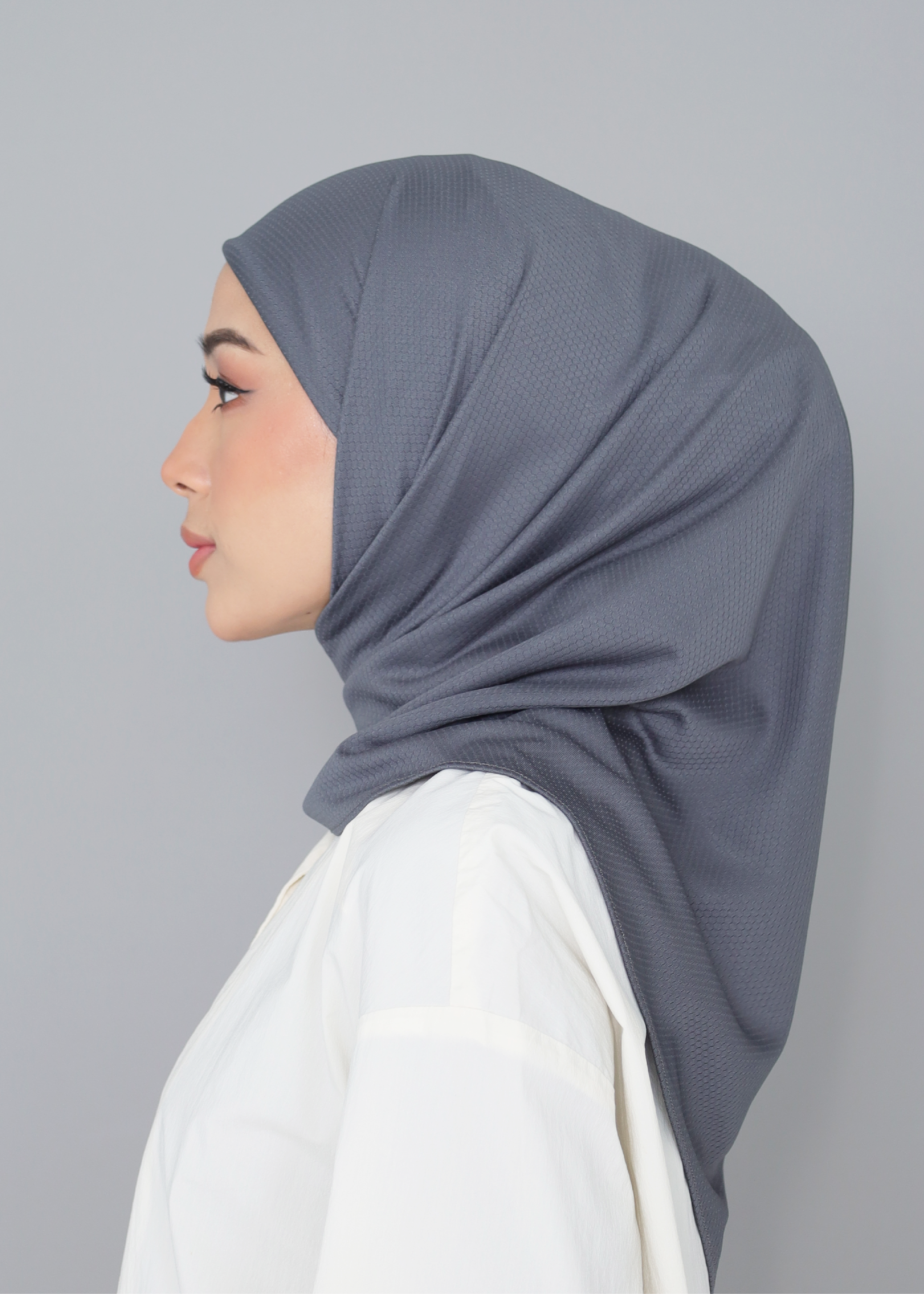 ELZA ACTIVE INSTANT HIJAB - GREY