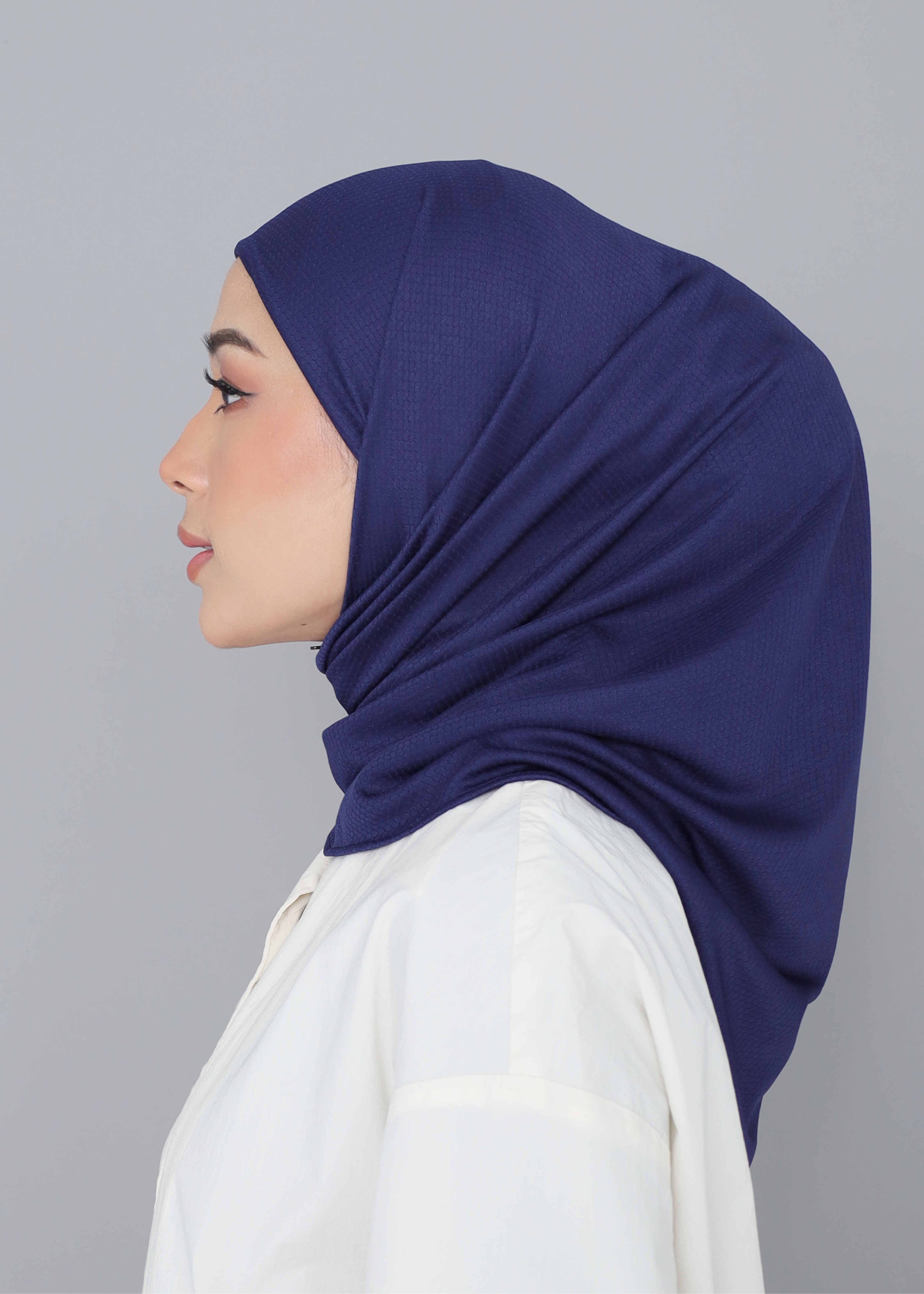 ELZA ACTIVE INSTANT HIJAB - BLUE BLACK