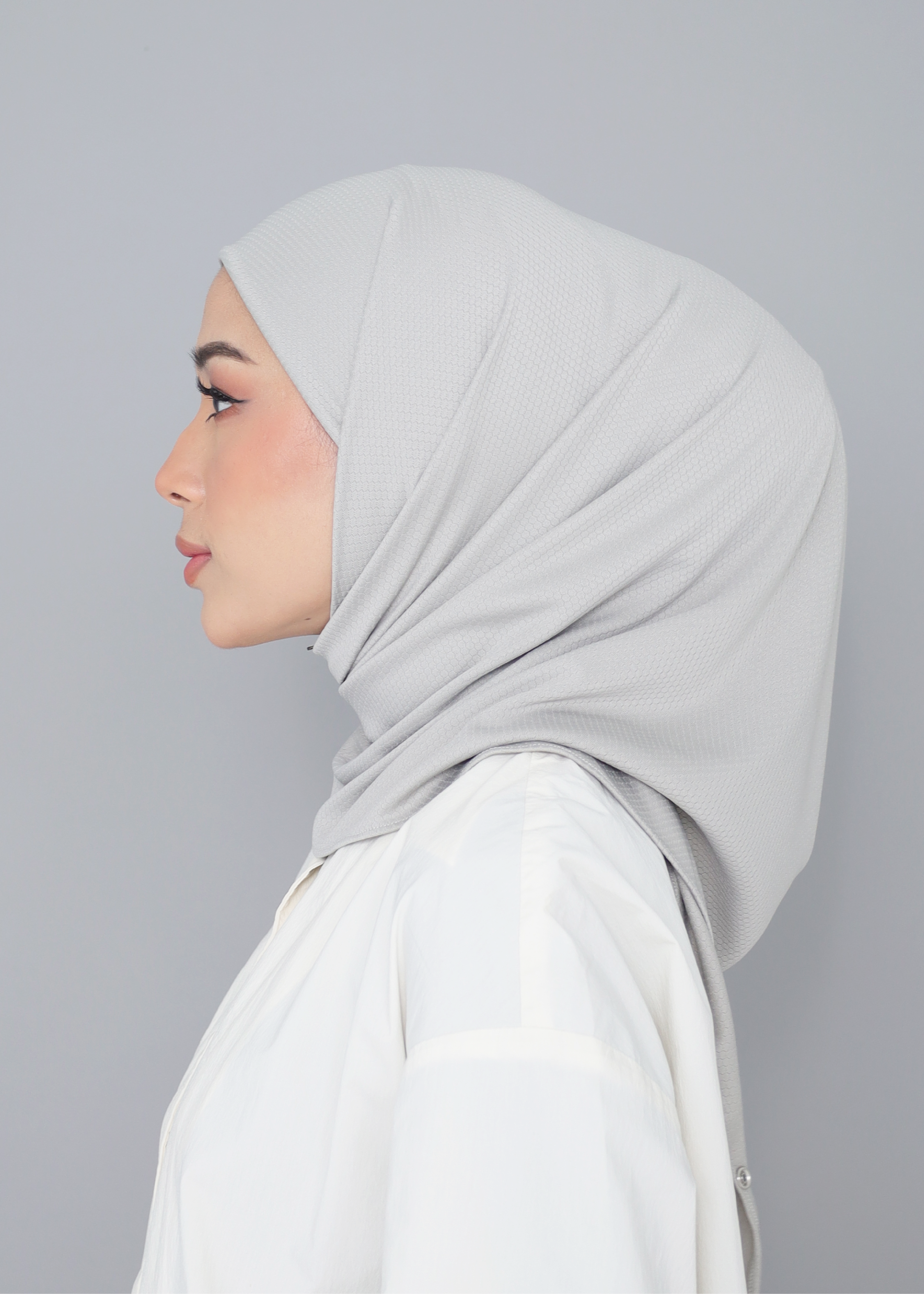 ELZA ACTIVE INSTANT HIJAB - LAUREL GREY