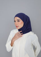 ELZA ACTIVE INSTANT HIJAB - BLUE BLACK