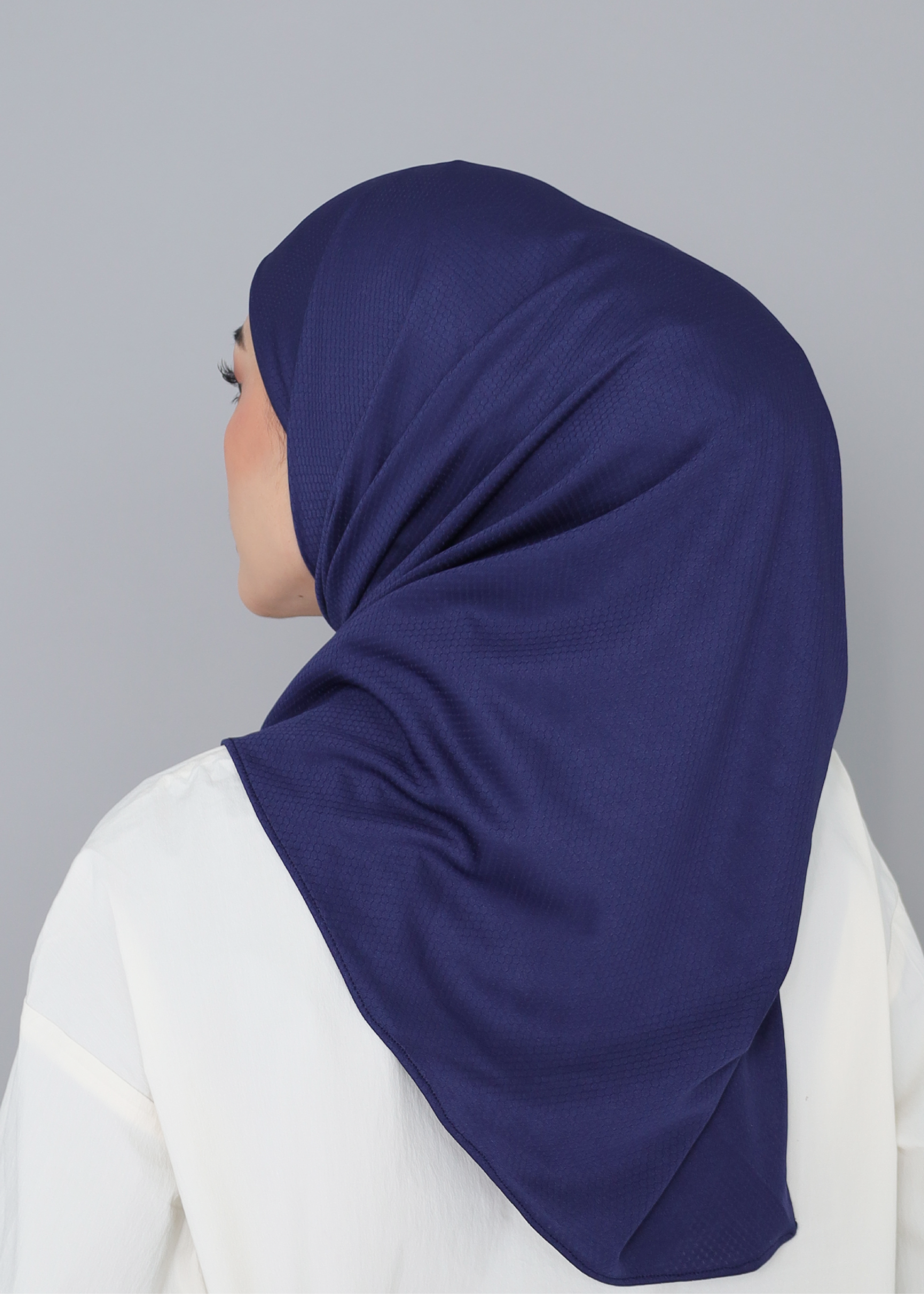 ELZA ACTIVE INSTANT HIJAB - BLUE BLACK