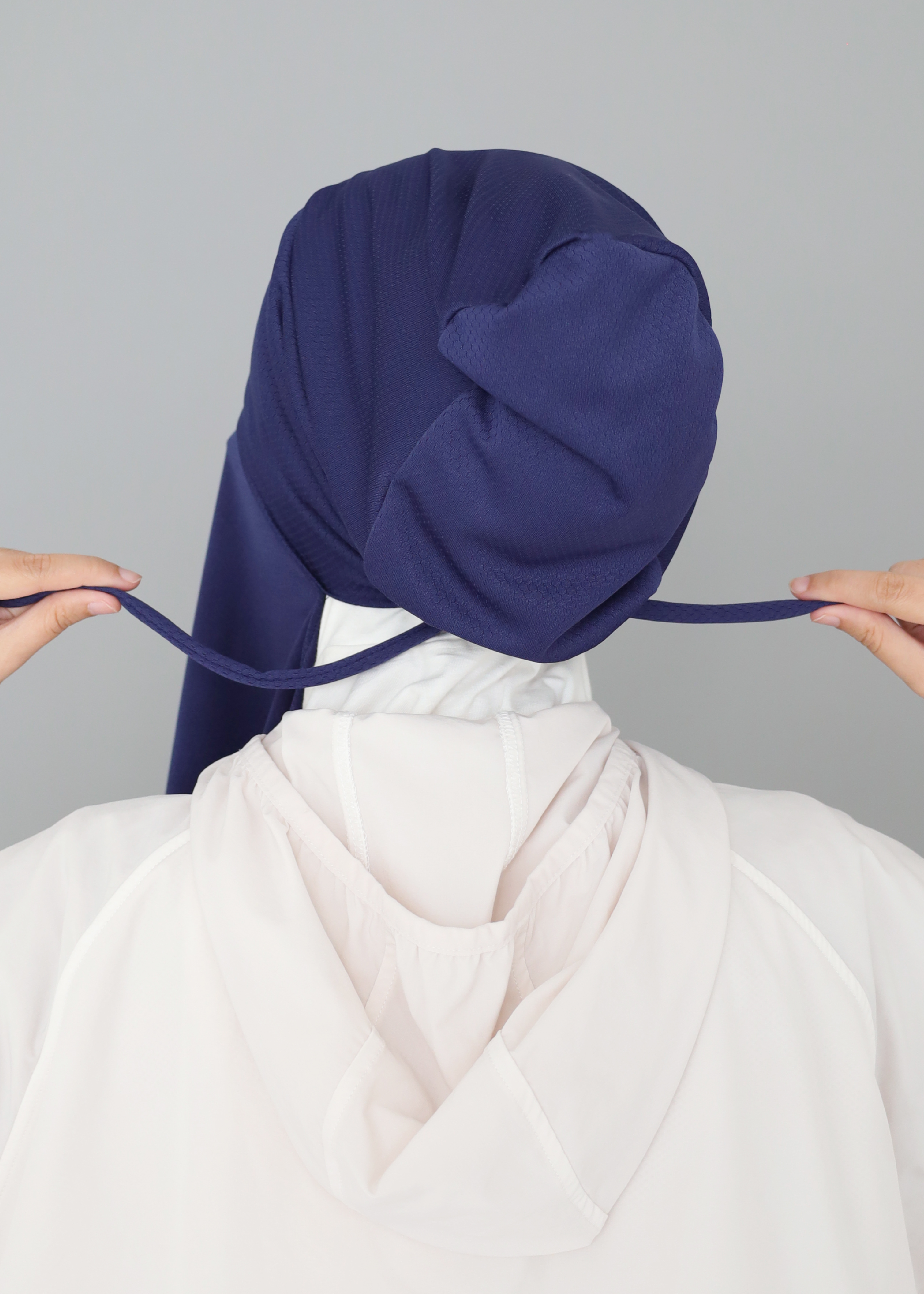 ELZA ACTIVE INSTANT HIJAB - BLUE BLACK