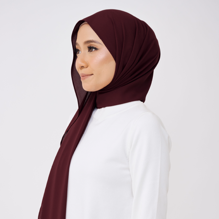 JASMINE LOOSE SHAWL (NO INNER) - BURNT MAROON