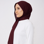 JASMINE HALF MOON SHAWL (NO INNER) - BURNT MAROON