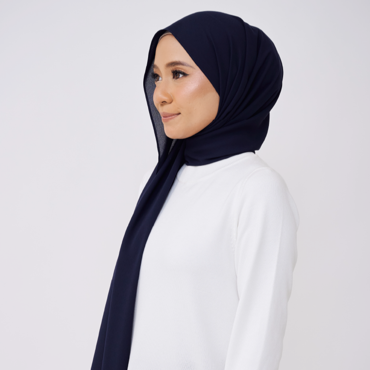 JASMINE HALF MOON SHAWL (NO INNER) - DARK NAVY