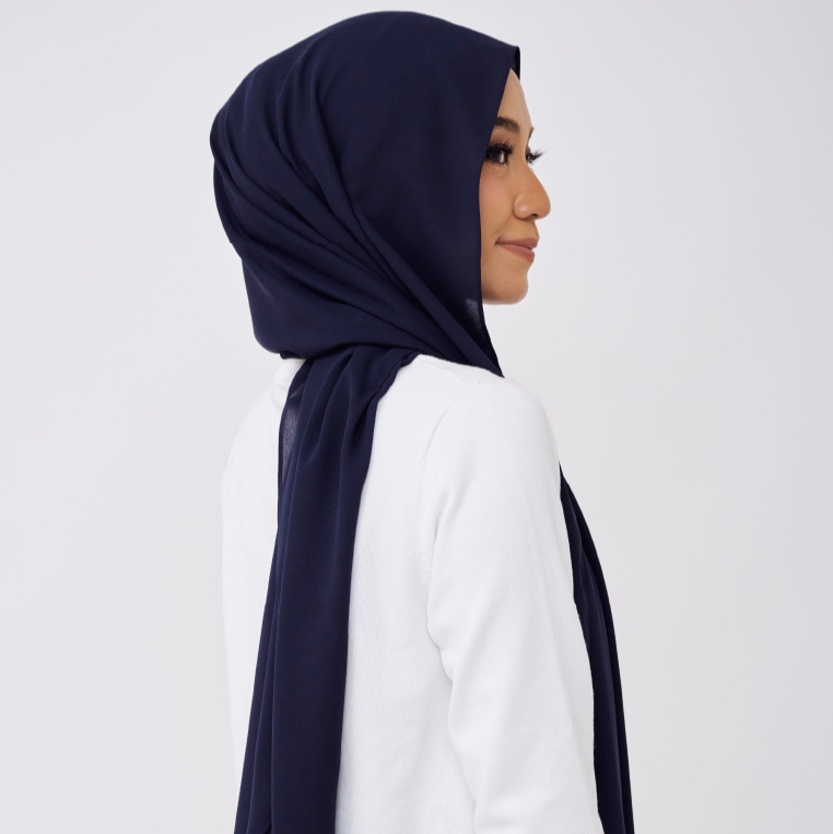 JASMINE HALF MOON SHAWL (NO INNER) - DARK NAVY