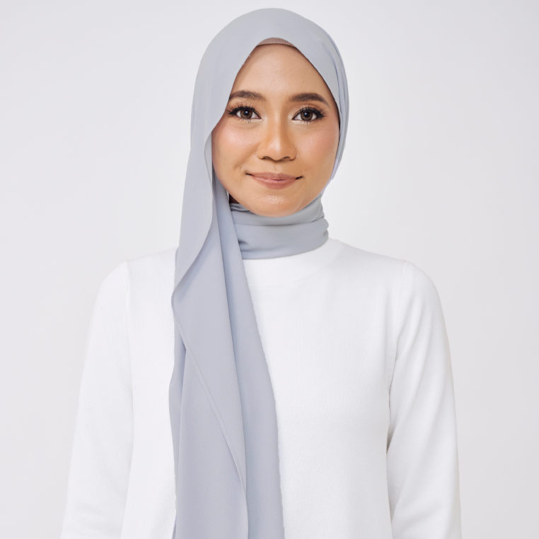 JASMINE HALF MOON SHAWL (NO INNER) - DUSTY BLUE