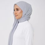 JASMINE HALF MOON SHAWL (NO INNER) - DUSTY BLUE