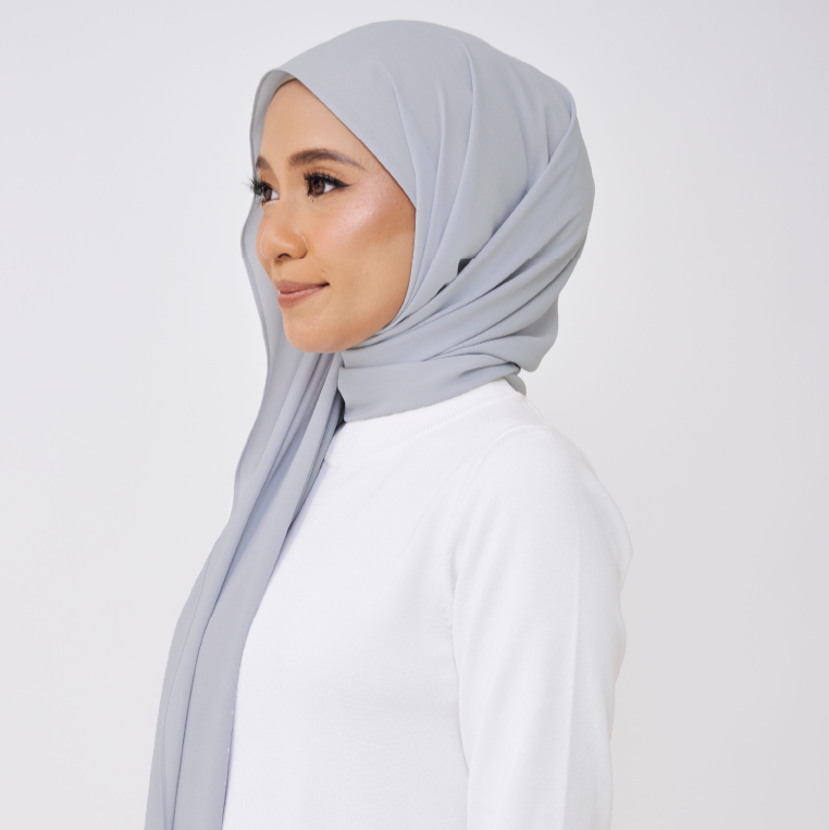 JASMINE HALF MOON SHAWL (NO INNER) - DUSTY BLUE