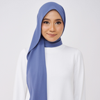 JASMINE HALF MOON SHAWL (NO INNER) - MARBLE BLUE