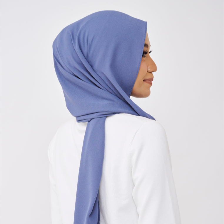 JASMINE HALF MOON SHAWL (NO INNER) - MARBLE BLUE