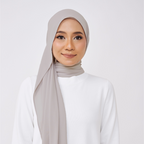 JASMINE HALF MOON SHAWL (NO INNER) - NATIVE GREY