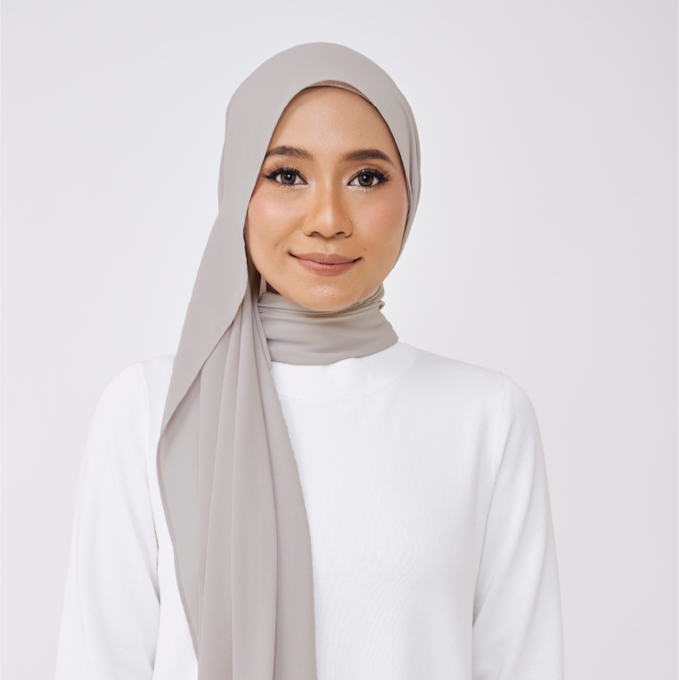 JASMINE HALF MOON SHAWL (NO INNER) - NATIVE GREY