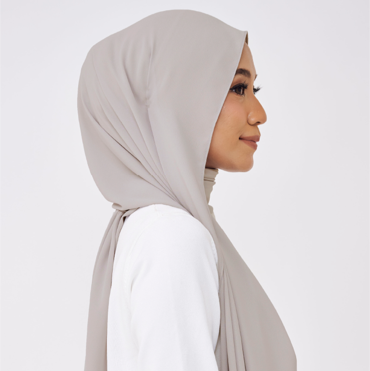 JASMINE HALF MOON SHAWL (NO INNER) - NATIVE GREY