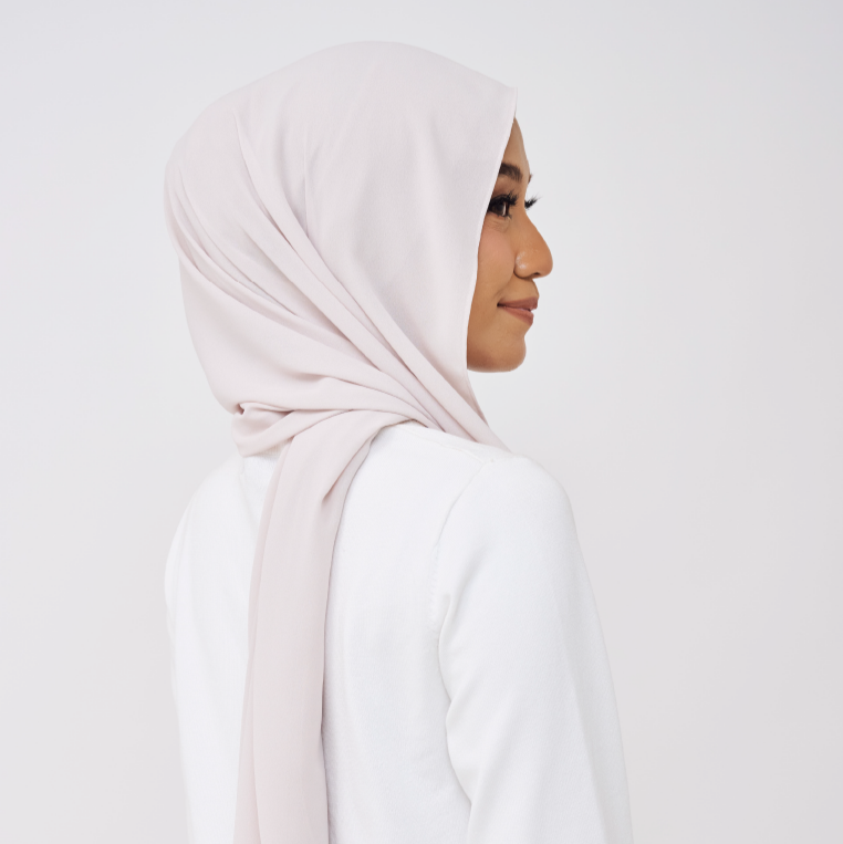 JASMINE HALF MOON SHAWL (NO INNER) - PEARL CREAM