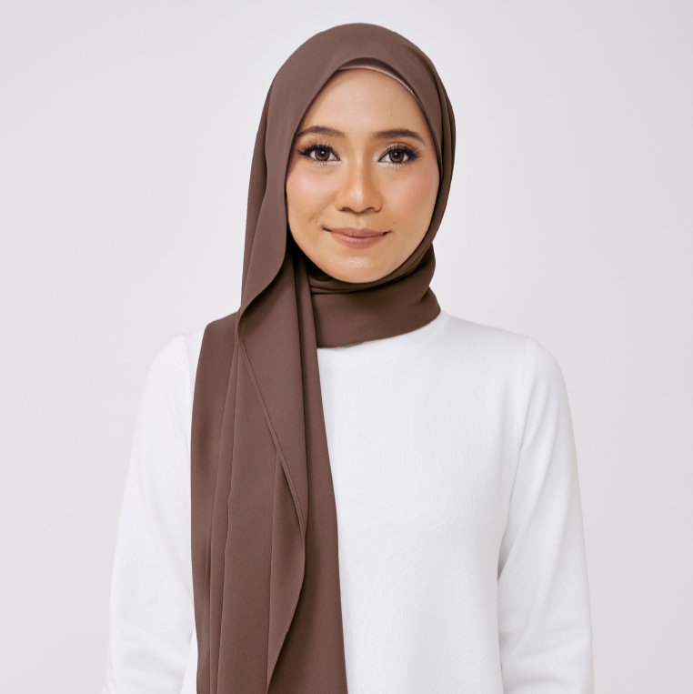 JASMINE HALF MOON SHAWL (NO INNER) - SHADOW BROWN