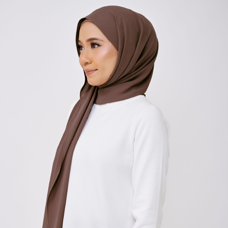 JASMINE HALF MOON SHAWL (NO INNER) - SHADOW BROWN