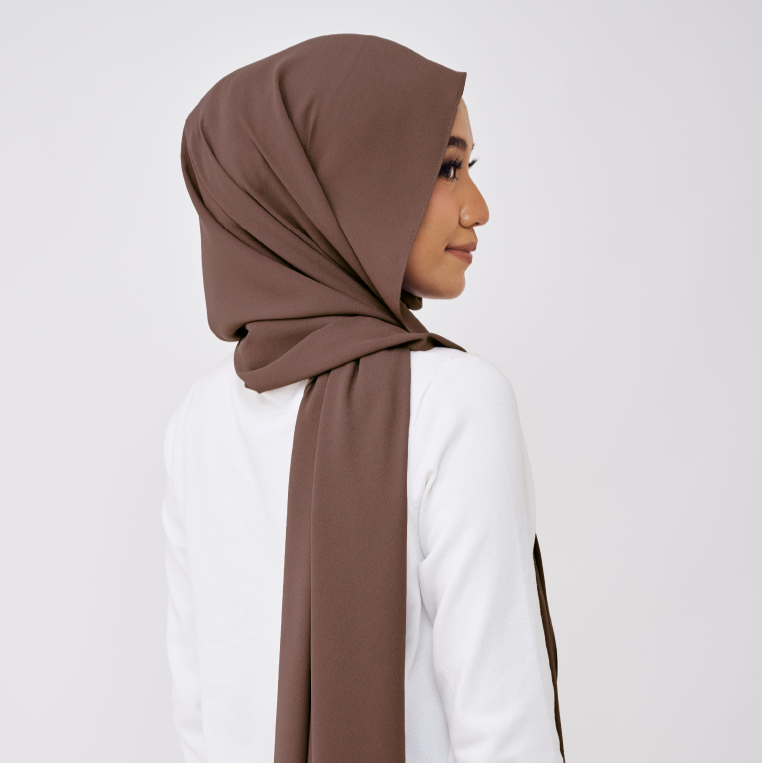 JASMINE HALF MOON SHAWL (NO INNER) - SHADOW BROWN