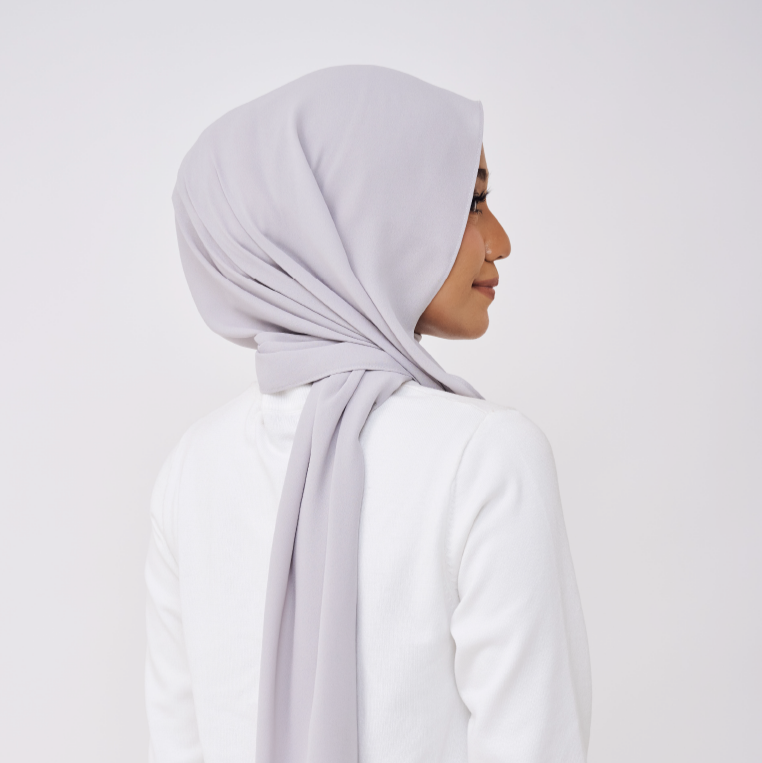 JASMINE HALF MOON SHAWL (NO INNER) - SILK GREY