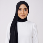 JASMINE HALF MOON SHAWL (NO INNER) - BLACK