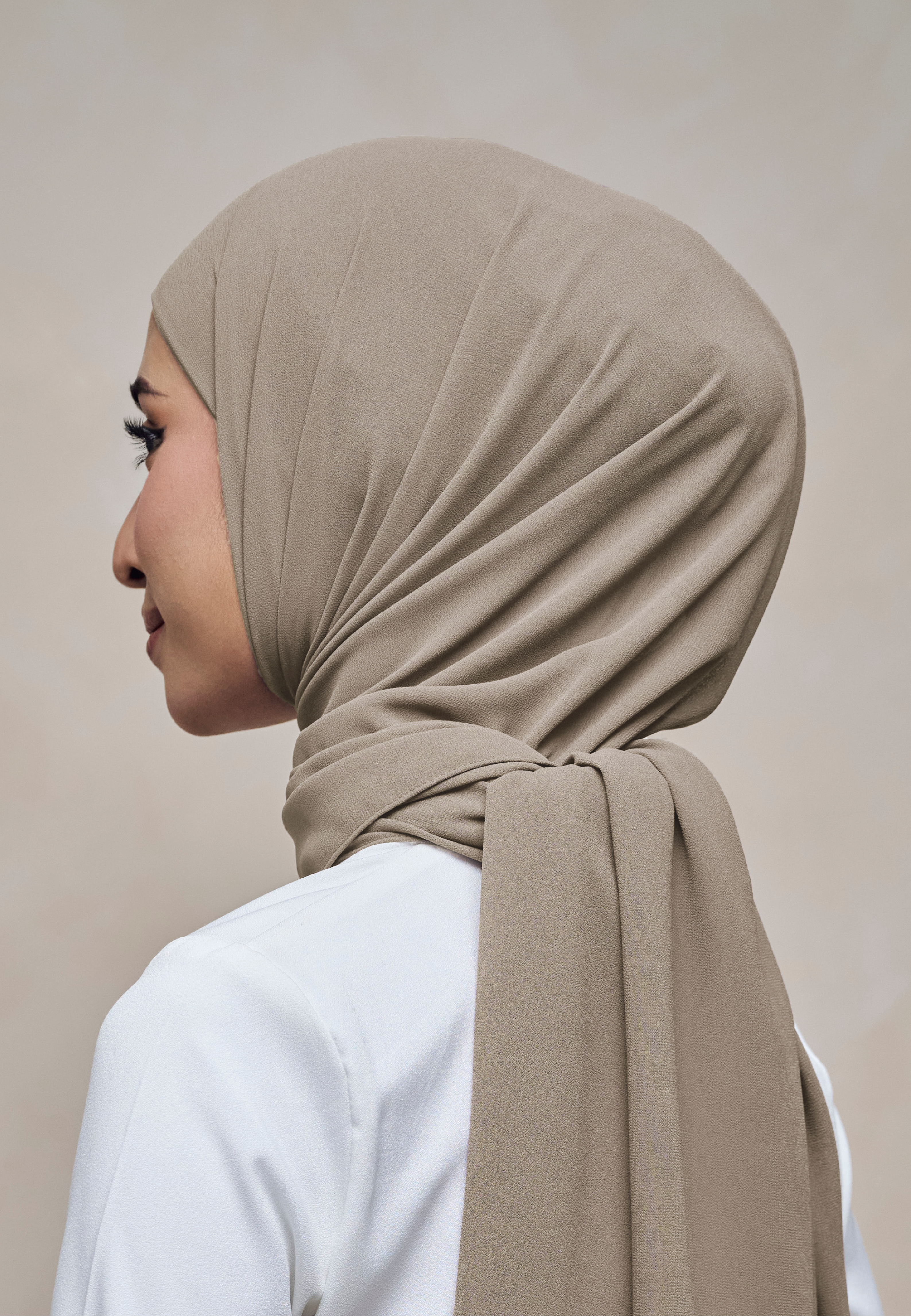 ELZA INSTANT SHAWL - HIPPO BROWN