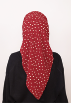 LUMIERÉ PRINTED INSTANT BAWAL - MAROON DOT