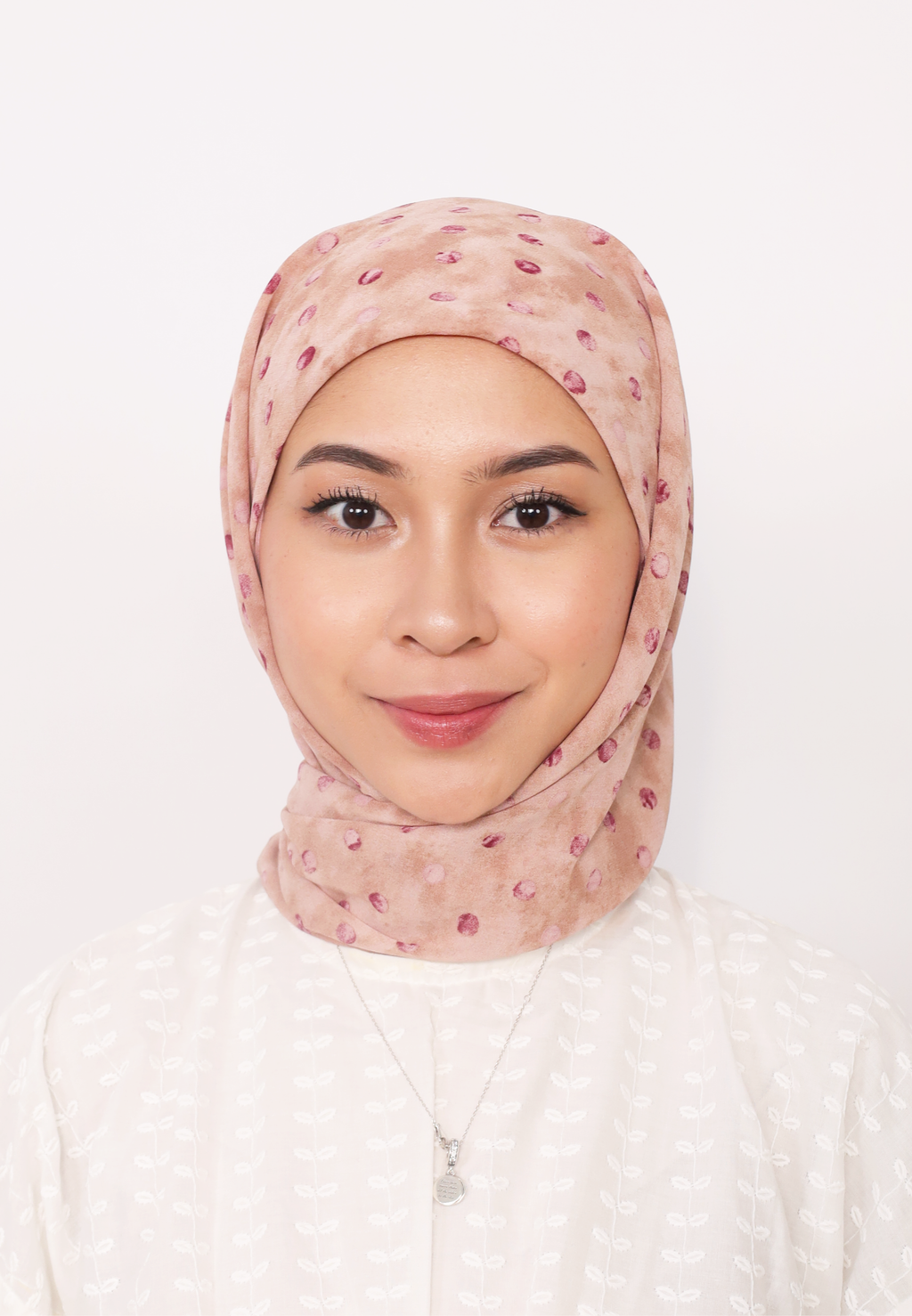 LUMIERÉ PRINTED INSTANT BAWAL - PEACH ROSALIE