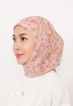LUMIERÉ PRINTED INSTANT BAWAL - PEACH ROSALIE